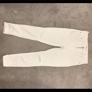 White Ripped Rockstar Super Skinny Jeans